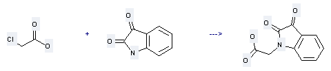 1H-Indole-1-aceticacid, 2,3-dihydro-2,3-dioxo- can be prepared by indole-2,3-dione and chloroacetic acid